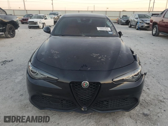 2022 Alfa Romeo Giulia Ti with VIN ZARFAMBN6N7664055, listed as a Copart auction lot 73602404 with 0 mi miles and Salvage Title. Bid and sale history available at carsss.com. Image 5.