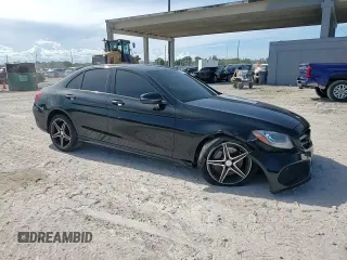2017 Mercedes-Benz C 300 with VIN 55SWF4JB7HU205892, listed as a Copart auction lot 59607825 with 104,146 mi miles and Salvage title. Bid and sale history available at DreamBid. Image 13.