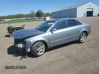 2007 Audi A4 2.0T with VIN WAUDF78E27A142408, listed as a Copart auction lot 55046925 with 129,839 mi miles and Salvage title. Bid and sale history available at DreamBid. Image 1.