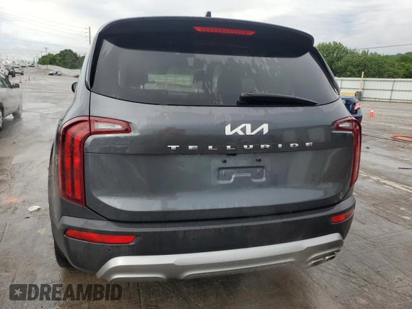 2022 Kia Telluride S with VIN 5XYP64HC3NG304606, listed as a Copart auction lot 60251245 with 33,514 mi miles and Salvage title. Bid and sale history available at DreamBid. Image 6.