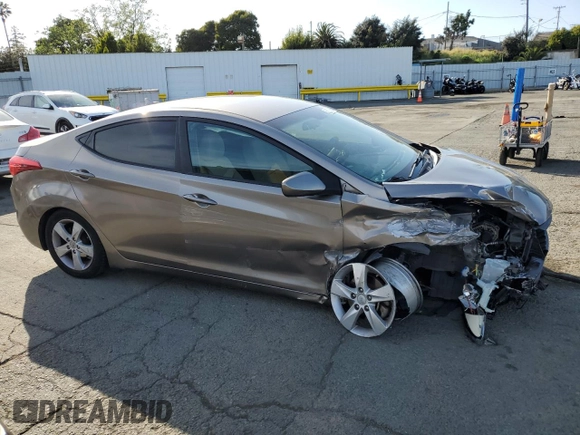 2013 Hyundai Elantra GLS with VIN 5NPDH4AE9DH268713, listed as a Copart auction lot 53203525 with 132,540 mi miles and Salvage title. Bid and sale history available at DreamBid. Image 4.