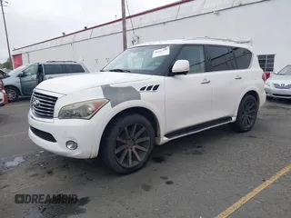 2011 Infiniti QX56 7-passenger with VIN JN8AZ2NF6B9503120, listed as a IAAI auction lot 40366429 with 197,571 mi miles and . Bid and sale history available at DreamBid. Image 2.