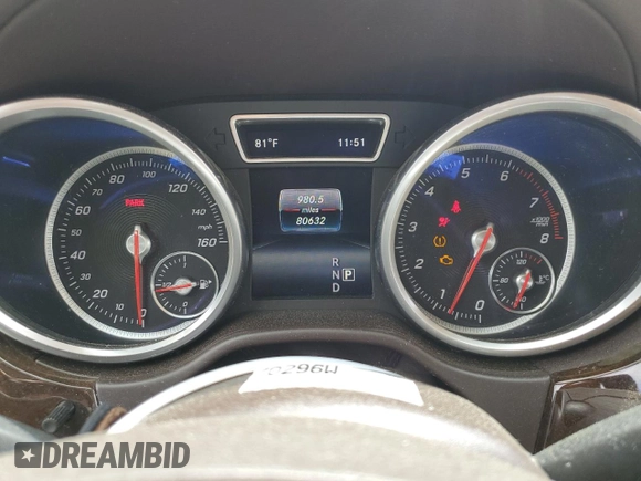 2017 Mercedes-Benz GLS 450 with VIN 4JGDF6EEXHA811409, listed as a Copart auction lot 55919534 with 80,632 mi miles and . Bid and sale history available at DreamBid. Image 9.