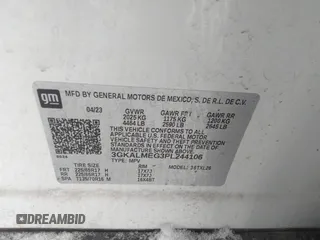 2023 GMC Terrain SLE с VIN 3GKALMEG3PL244106, выставлен на аукционе IAAI как лот 41240833 с пробегом 26 407 миль миль и . История ставок и продаж доступна на DreamBid. Изображение 9.