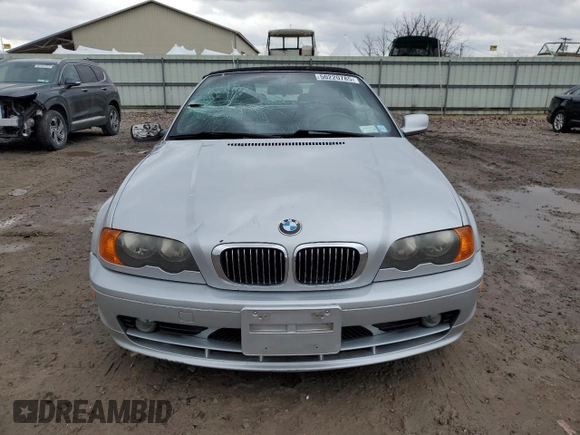 2002 BMW 3 Series 325Ci with VIN WBABS33402PG87364, listed as a Copart auction lot 50220785 with 107,758 mi miles and Salvage Title. Bid and sale history available at carsss.com. Image 5.