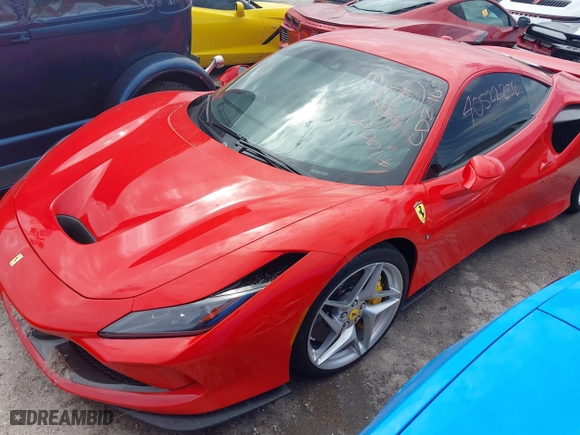 2022 Ferrari F8 Tributo with VIN ZFF92LLA3N0279959, listed as a IAAI auction lot 40522256 with 1 mi miles. Bid and sale history available at carsss.com. Image 16.