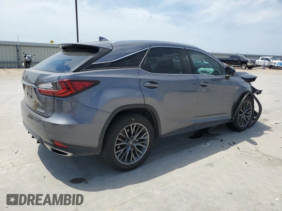 2022 Lexus RX 350 F Sport with VIN 2T2YZMDA0NC312444, listed as a Copart auction lot 53786205 with 60,684 mi miles and Salvage title. Bid and sale history available at DreamBid. Image 3.