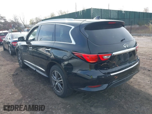 2017 Infiniti QX60 with VIN 5N1DL0MM2HC513262, listed as a IAAI auction lot 42016988 with 96,233 mi miles and . Bid and sale history available at DreamBid. Image 3.
