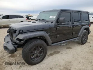 2020 Jeep Wrangler Unlimited Sport S with VIN 1C4HJXDN1LW159500, listed as a Copart auction lot 45455935 with 64,692 mi miles and Salvage Title. Bid and sale history available at carsss.com. Image 1.