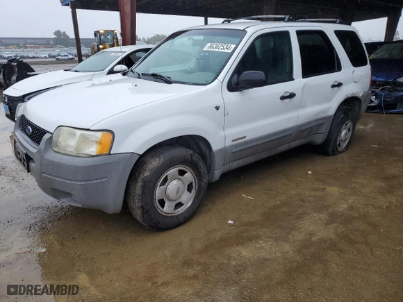 2001 Ford Escape XLS with VIN 1FMYU01191KA29996, listed as a Copart auction lot 86362534 with 265,271 mi miles and Salvage Title. Bid and sale history available at carsss.com. Image 1.