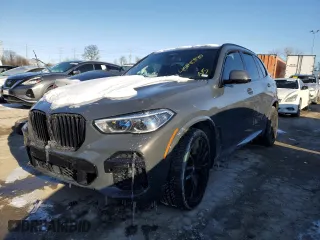 2022 BMW X5 M50i with VIN 5UXJU4C06N9M13151, listed as a Copart auction lot 45640985 with 0 mi miles and Salvage Title. Bid and sale history available at carsss.com. Image 1.