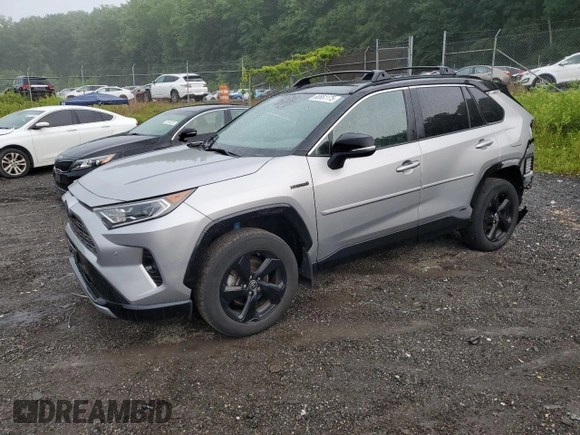 2021 Toyota RAV4 Hybrid XSE with VIN 4T3E6RFV4MU055936, listed as a Copart auction lot 60861175 with 62,922 mi miles and Salvage title. Bid and sale history available at DreamBid. Image 1.