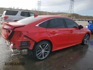 2022 Honda Civic Sedan Touring with VIN 2HGFE1F95NH304212, listed as a Copart auction lot 49652885 with 44,969 mi miles and Salvage Title. Bid and sale history available at carsss.com. Image 3.