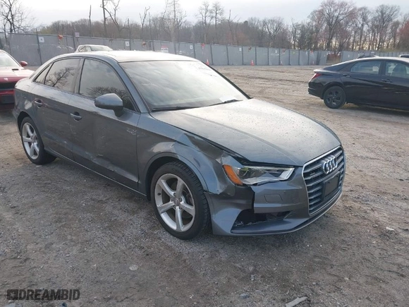 2015 Audi A3 2.0T Premium with VIN WAUBFGFF3F1005219, listed as a IAAI auction lot 41865869 with 91,993 mi miles. Bid and sale history available at carsss.com. Image 1.
