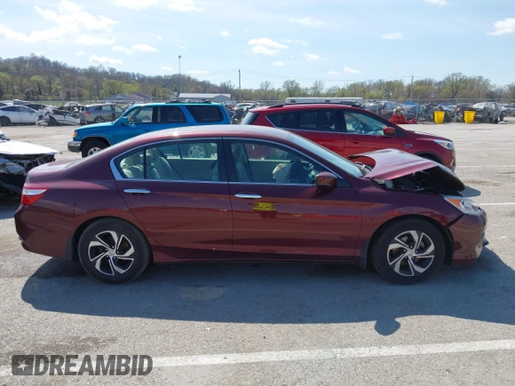 2016 Honda Accord Sedan LX with VIN 1HGCR2F32GA098244, listed as a IAAI auction lot 41869489 with Not Provided miles. Bid and sale history available at carsss.com. Image 13.
