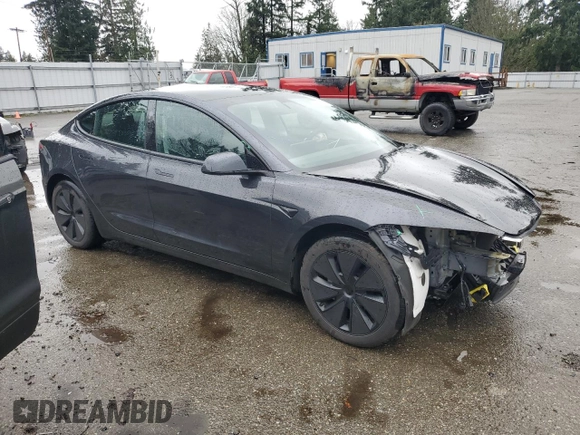 2024 Tesla Model 3 with VIN 5YJ3E1EA4RF730871, listed as a Copart auction lot 49066165 with 9,030 mi miles and Salvage Title. Bid and sale history available at carsss.com. Image 4.