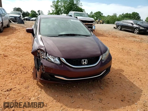 2014 Honda Civic LX with VIN 2HGFB2F57EH519196, listed as a Copart auction lot 53933895 with 297,351 mi miles and Salvage Title. Bid and sale history available at DreamBid. Image 13.