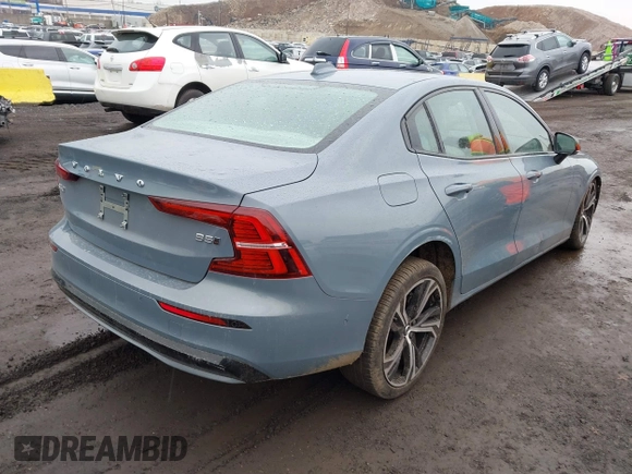 2024 Volvo S60 Plus Dark Theme with VIN 7JRL12TL5RG289457, listed as a IAAI auction lot 41657372 with 1,640 mi miles and . Bid and sale history available at DreamBid. Image 4.