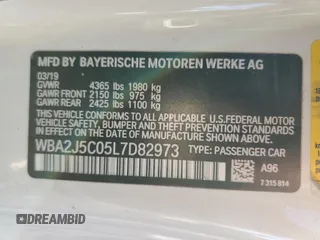 2020 BMW 2 Series M240i with VIN WBA2J5C05L7D82973, listed as a Copart auction lot 79058904 with 29,054 mi miles and Salvage Title. Bid and sale history available at carsss.com. Image 14.