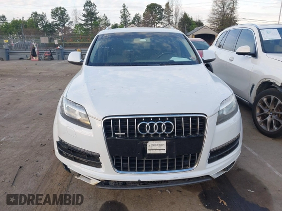 2015 Audi Q7 Premium Plus with VIN WA1LGAFE4FD007207, listed as a IAAI auction lot 41909751 with 59,836 mi miles and . Bid and sale history available at DreamBid. Image 12.