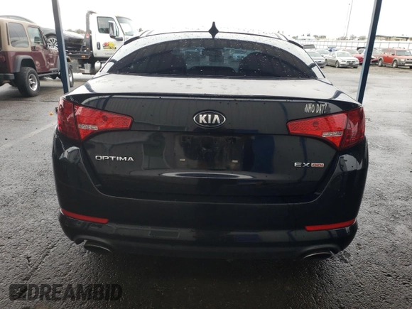 2013 Kia Optima EX with VIN 5XXGN4A74DG104062, listed as a Copart auction lot 43855255 with 155,452 mi miles and Salvage Title. Bid and sale history available at carsss.com. Image 6.