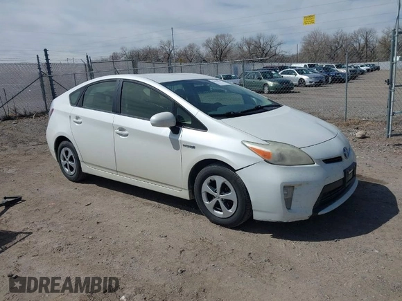 2013 Toyota Prius One with VIN JTDKN3DU4D0354893, listed as a IAAI auction lot 41962932 with 277,085 mi miles. Bid and sale history available at carsss.com. Image 1.