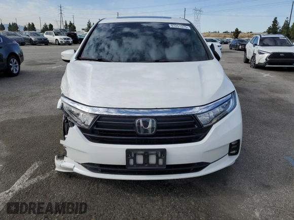 2022 Honda Odyssey EX-L with VIN 5FNRL6H72NB021962, listed as a Copart auction lot 47251375 with 47,627 mi miles and Salvage Title. Bid and sale history available at DreamBid. Image 5.