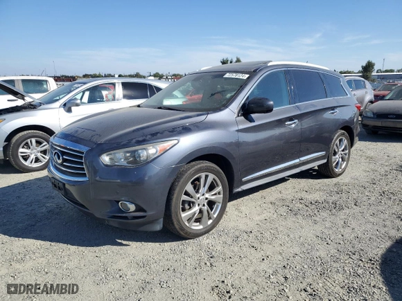 2013 Infiniti JX35 with VIN 5N1AL0MM1DC347846, listed as a Copart auction lot 72578124 with 164,277 mi miles and Clean Title. Bid and sale history available at carsss.com. Image 1.
