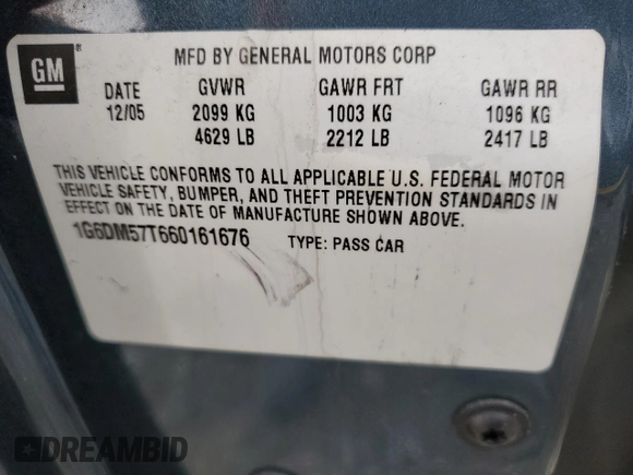 2006 Cadillac CTS with VIN 1G6DM57T660161676, listed as a Copart auction lot 43143275 with 145,814 mi miles and Salvage Title. Bid and sale history available at carsss.com. Image 13.