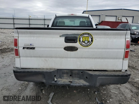 2010 Ford F-150 XL with VIN 1FTMF1EW9AKB83536, listed as a Copart auction lot 44508735 with 140,648 mi miles and Salvage title. Bid and sale history available at DreamBid. Image 6.
