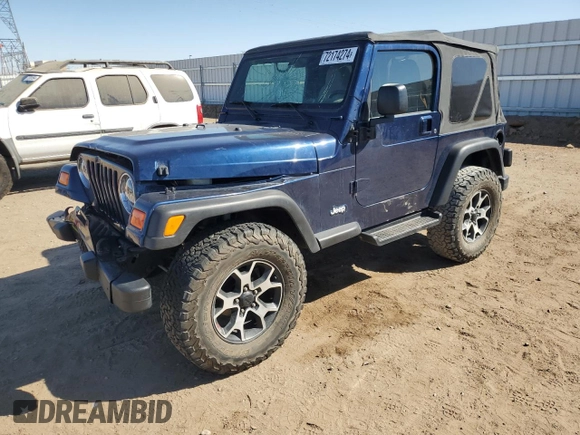 2004 Jeep Wrangler Sport with VIN 1J4FA49S34P724081, listed as a Copart auction lot 72174274 with 150,810 mi miles and Salvage Title. Bid and sale history available at carsss.com. Image 1.