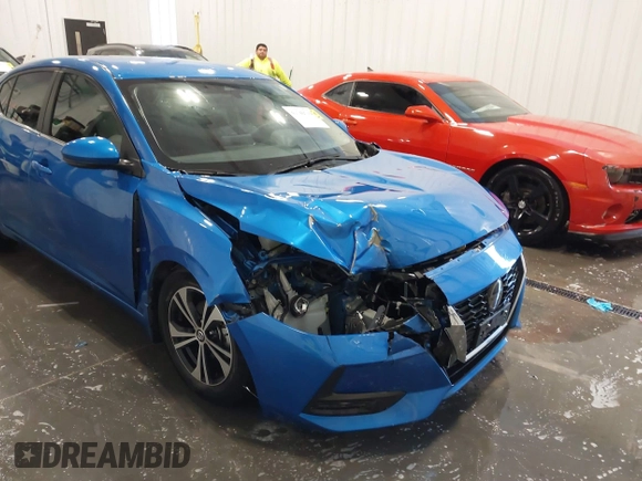 2020 Nissan Sentra SV with VIN 3N1AB8CV3LY220654, listed as a IAAI auction lot 41740719 with 27,546 mi miles and . Bid and sale history available at DreamBid. Image 6.