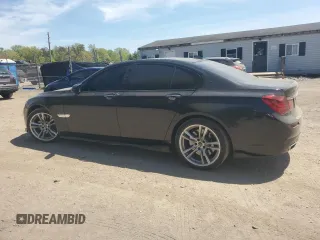 2014 BMW 7 Series 750i xDrive with VIN WBAYB6C52ED224536, listed as a Copart auction lot 54397595 with 107,410 mi miles and Salvage title. Bid and sale history available at DreamBid. Image 2.