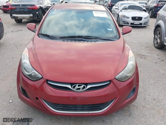 2013 Hyundai Elantra GLS PZEV with VIN KMHDH4AE2DU784638, listed as a IAAI auction lot 42075643 with 213,001 mi miles. Bid and sale history available at carsss.com. Image 6.