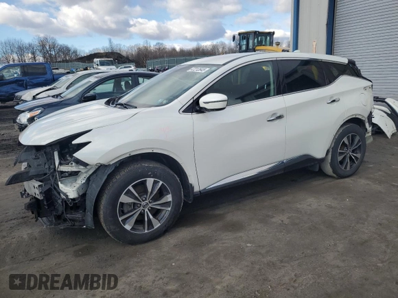 2020 Nissan Murano S with VIN 5N1AZ2AS9LN121232, listed as a Copart auction lot 47212645 with 53,828 mi miles and Salvage Title. Bid and sale history available at DreamBid. Image 1.