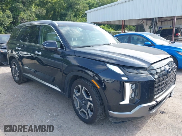 2024 Hyundai Palisade Limited z VIN KM8R5DGE9RU646608, wystawiony jako IAAI lot #42506228 z przebiegiem 54 895 mil mil oraz . Historia ofert i sprzedaży dostępna na DreamBid. Obrazek 1.