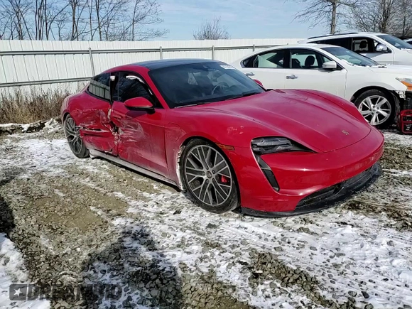 2021 Porsche Taycan 4S with VIN WP0AB2Y12MSA42674, listed as a Copart auction lot 42184295 with Not provided miles and Salvage title. Bid and sale history available at DreamBid. Image 11.
