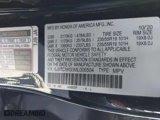2021 Acura RDX with VIN 5J8TC1H33ML006504, listed as a IAAI auction lot 41933576 with 77,045 mi miles. Bid and sale history available at carsss.com. Image 9.