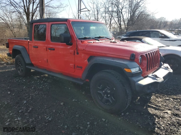 2021 Jeep Gladiator Sport S with VIN 1C6JJTAG6ML546473, listed as a Copart auction lot 85734144 with 35,503 mi miles and Non Repairable. Bid and sale history available at carsss.com. Image 4.
