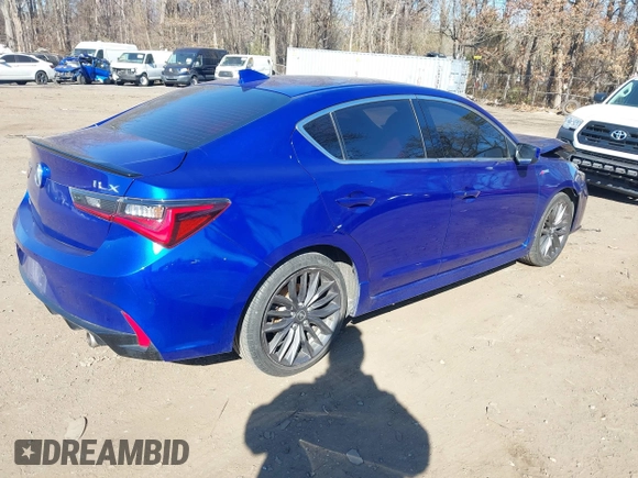 2020 Acura ILX w/Premium/A-SPEC Pkg with VIN 19UDE2F89LA011459, listed as a IAAI auction lot 41751405 with 68,912 mi miles. Bid and sale history available at carsss.com. Image 4.