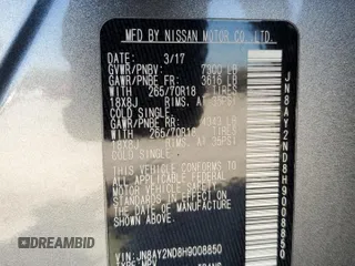 2017 Nissan Armada SV with VIN JN8AY2ND8H9008850, listed as a Copart auction lot 49379285 with 118,878 mi miles and Salvage Title. Bid and sale history available at carsss.com. Image 15.