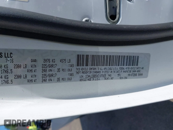 2017 Jeep Compass Sport SE z VIN 1C4NJDBB5HD107025, wystawiony jako IAAI lot #42382265 z przebiegiem Nie podano mil oraz . Historia ofert i sprzedaży dostępna na DreamBid. Obrazek 9.