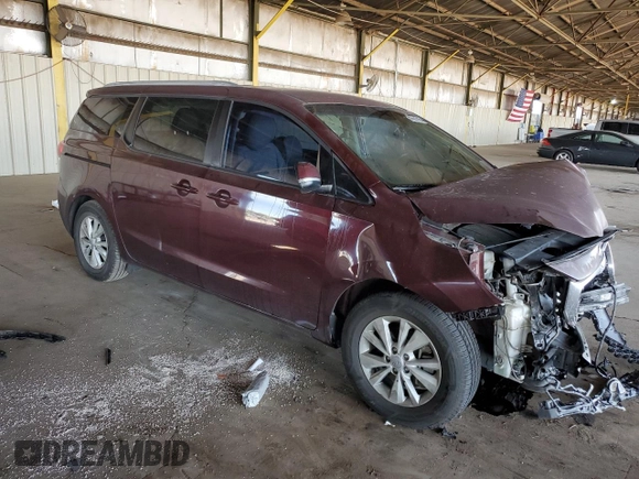 2017 Kia Sedona LX with VIN KNDMB5C14H6229609, listed as a Copart auction lot 54563715 with 110,133 mi miles and Salvage Title. Bid and sale history available at DreamBid. Image 4.
