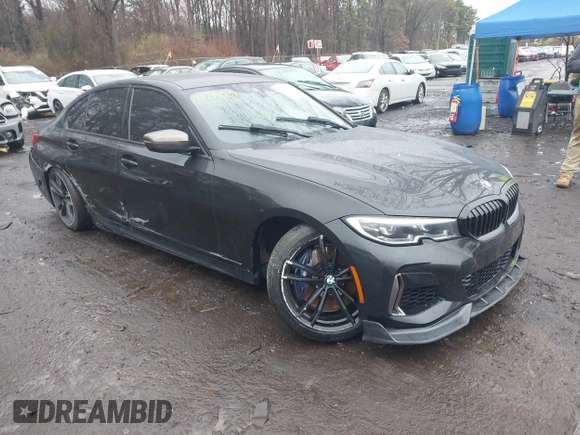 2020 BMW 3 Series M340i with VIN 3MW5U7J03L8B36115, listed as a IAAI auction lot 41957726 with 49,361 mi miles. Bid and sale history available at carsss.com. Image 1.