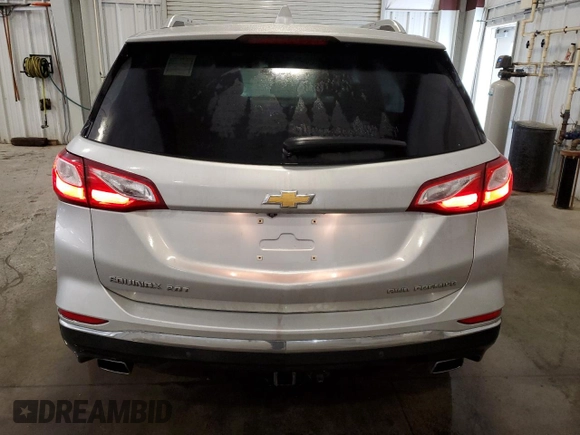 2019 Chevrolet Equinox Premier with VIN 2GNAXYEX4K6254607, listed as a Copart auction lot 46496595 with 69,506 mi miles and Salvage Title. Bid and sale history available at DreamBid. Image 6.