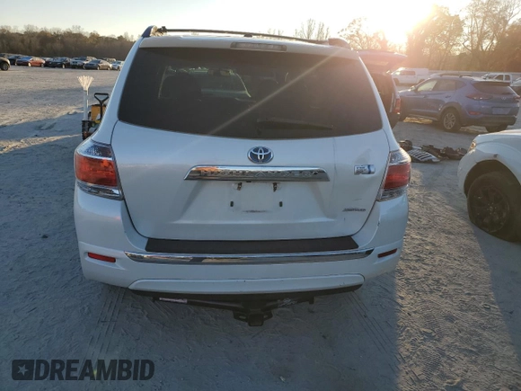 2012 Toyota Highlander Hybrid Limited with VIN JTEDC3EH8C2008554, listed as a Copart auction lot 83476734 with 121,993 mi miles and Salvage Title. Bid and sale history available at carsss.com. Image 6.