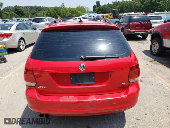 2012 Volkswagen Jetta SportWagen TDI w/Sunroof & Nav with VIN 3VWPL7AJ1CM707208, listed as a Copart auction lot 62716264 with 113,759 mi miles and Salvage Title. Bid and sale history available at carsss.com. Image 6.