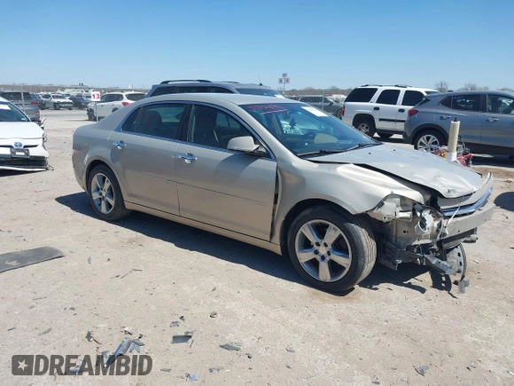 2012 Chevrolet Malibu 2LT with VIN 1G1ZD5E04CF190784, listed as a IAAI auction lot 41834190 with 128,261 mi miles and . Bid and sale history available at DreamBid. Image 1.