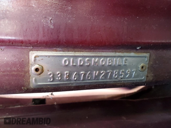 1966 Oldsmobile Cutlass z VIN 338676M278597, wystawiony jako Copart lot #79270784 z przebiegiem 66 981 mil mil oraz Tytuł czysty. Historia ofert i sprzedaży dostępna na DreamBid. Obrazek 12.