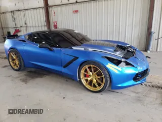 2015 Chevrolet Corvette Z51 3LT with VIN 1G1YM2D78F5107814, listed as a Copart auction lot 67974484 with 36,866 mi miles and Salvage title. Bid and sale history available at DreamBid. Image 4.
